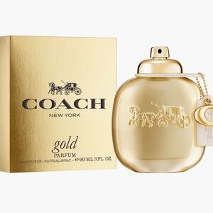 Coach Gold Parfum with charm in new tester box.